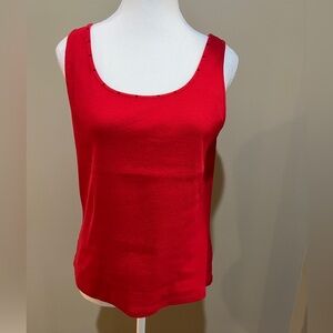 Liz Claiborne Red Tank Top with Studded Neckline
